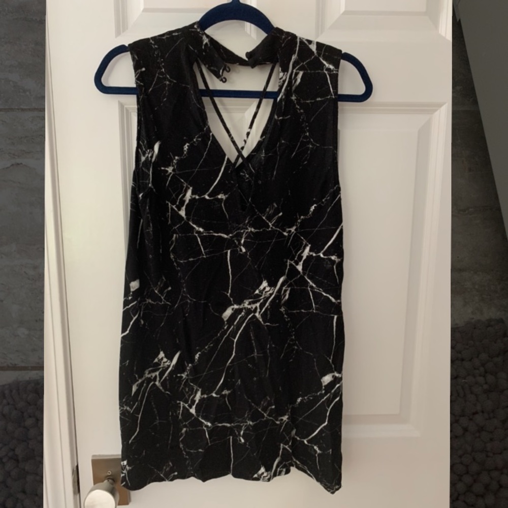 Kendall and Kylie Marble Print Mini Dress
